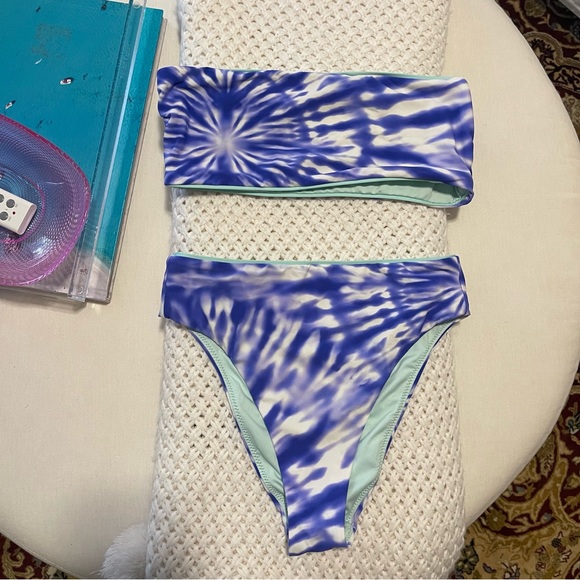 Seafolly Purple Tie Dye Bathing Suit Set - Picture 2 of 7